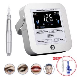 Permanent Makeup Machine Eyebrow Tattoo Digital Device Eyeliner Lip Machine Pen MTS Micro Cartridge Needle Set