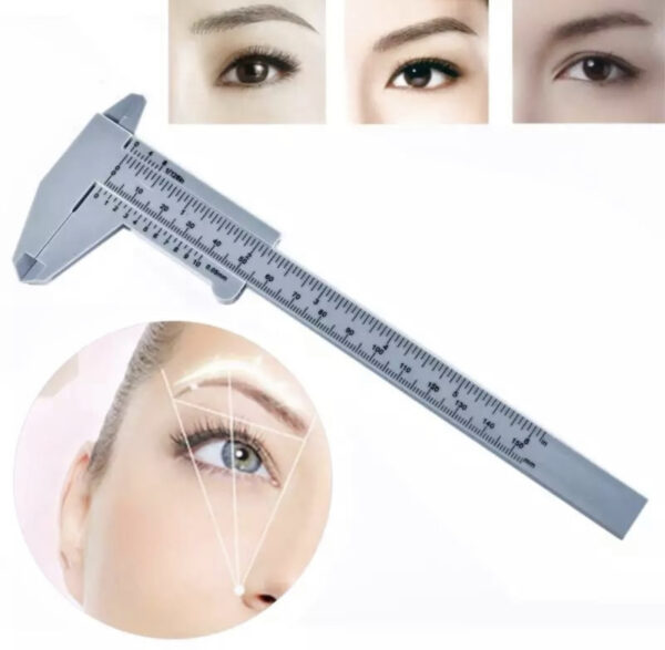 Plastic Eyebrow Ruler Measuring Vernier Caliper Tattoo Microblading Caliper Ruler