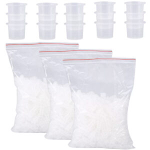 Ink Cup Cap Pigment Clear Holder Container 8mm Size For Needle Tip Grip 100pcs