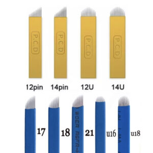 Microblading 0.18 mm U 12 pin 14 Pin Blade Tattoo Needles For Permanent Makeup Eyebrow and Lips Embroidery Pen